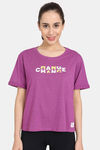 Rosaline Easy Movement Relaxed Top - Wild Aster — thumbnail 1